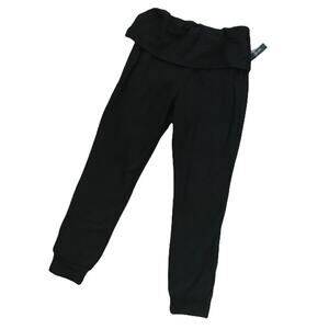 be inspired Womens Leggings Size XS Peplum Black Joggers Knit Casual Pants‎ NEW